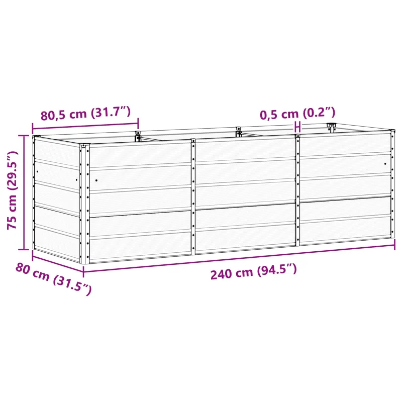 Lovelis Antracitas 240 x 80 x 75 cm Plienas