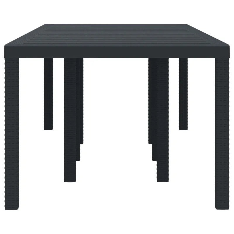 Sodo stalas Antracitas 250 x 100 x 73 cm poliratanas