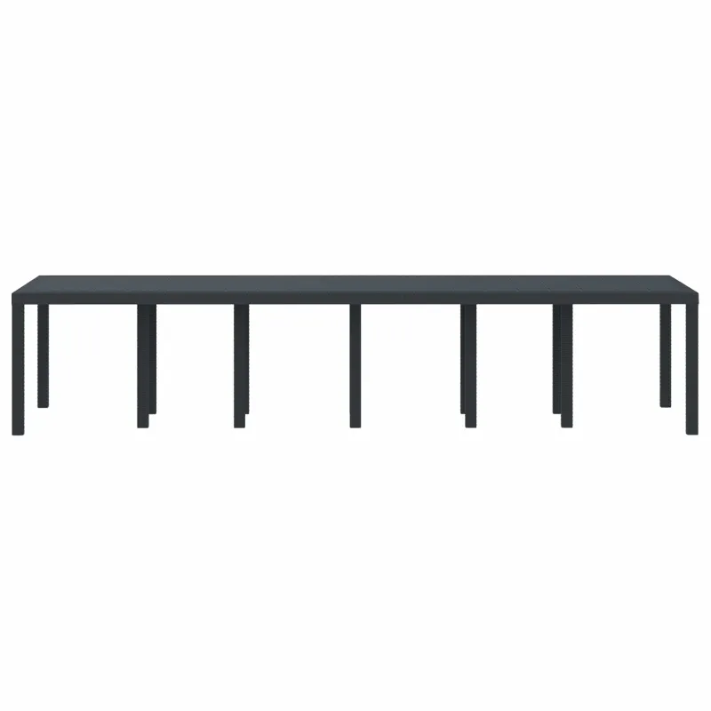 Sodo stalas Antracitas 350 x 100 x 74 cm poliratanas