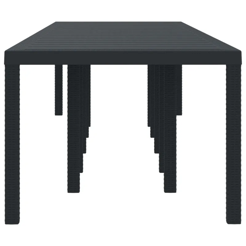 Sodo stalas Antracitas 350 x 100 x 74 cm poliratanas