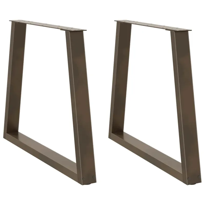 Valgomojo stalo kojelės, V formos, 2 vnt., natūralus plienas, 80x(72-73,3) cm, plienas