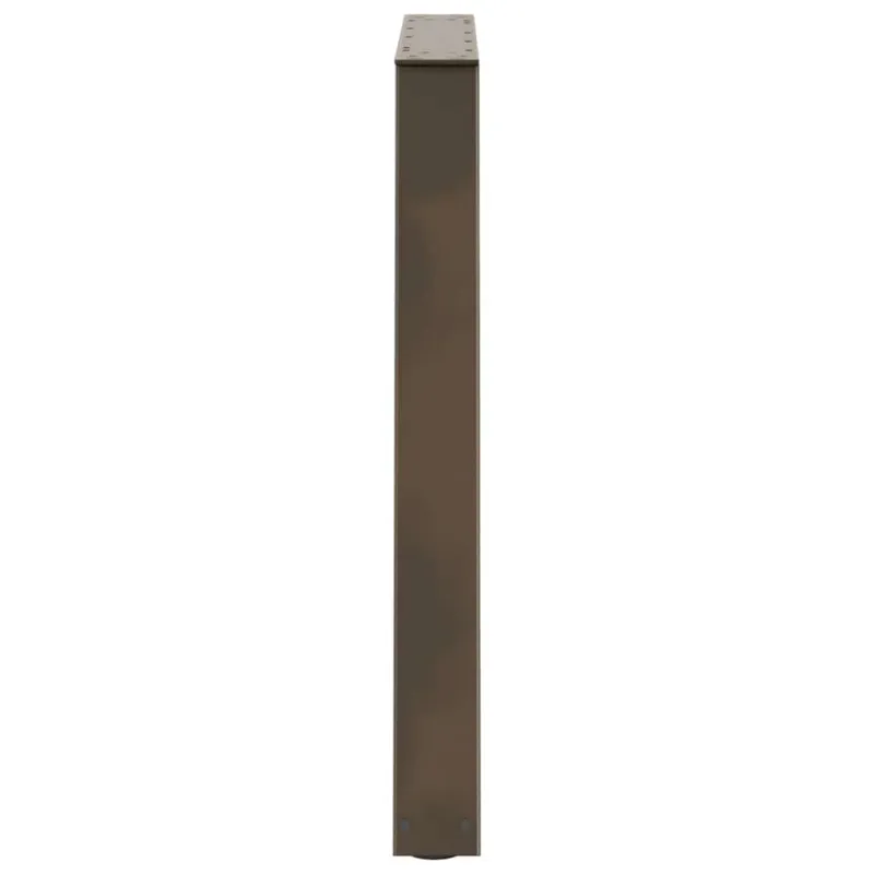 Valgomojo stalo kojelės, V formos, 2 vnt., natūralus plienas, 80x(72-73,3) cm, plienas