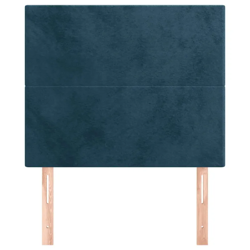 Galvūgalis, tamsiai mėlynas, 80x5x118/128 cm, aksominis