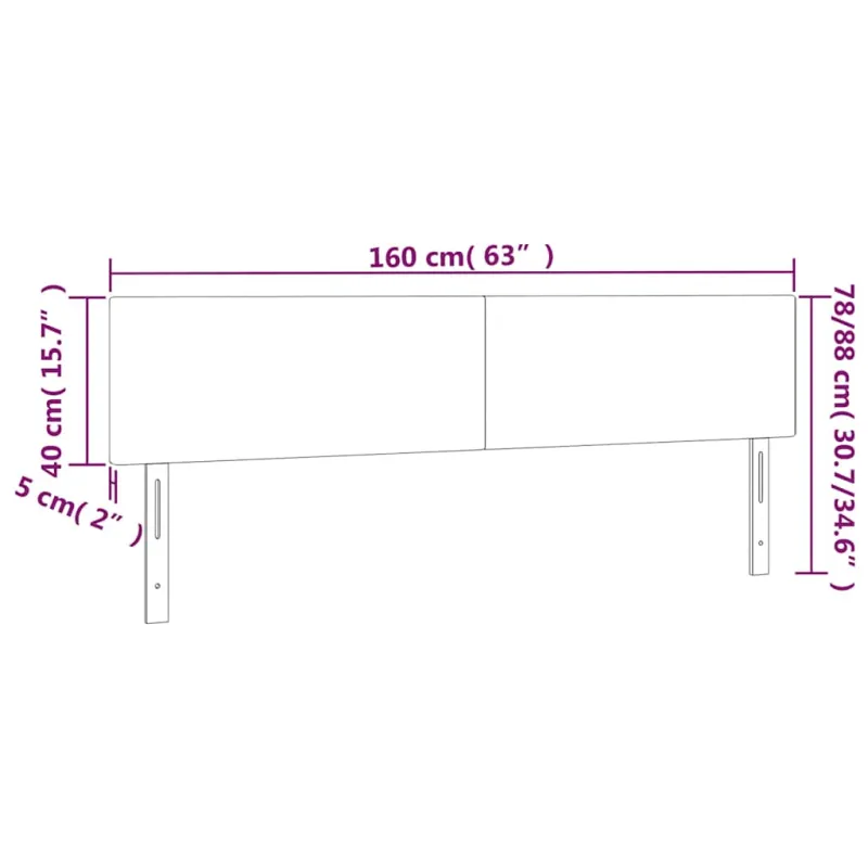 Galvūgalis su LED, tamsiai mėlynas, 160x5x78/88cm, aksomas