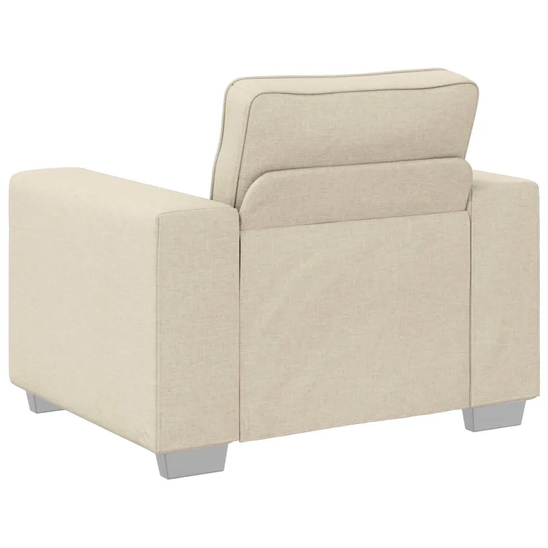 Sofa 3 pcs Smėlio 219 x 80 x 82 cm Lino mišinio audinys