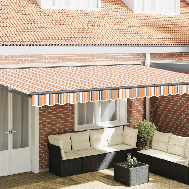 Markizės rėmas Mėlynas ir Oranžinis 500 × 300 cm