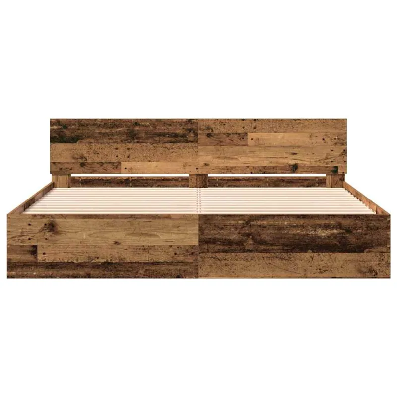 Lovos rėmas Senas medis 203 x 185 x 70 cm Apdirbta mediena