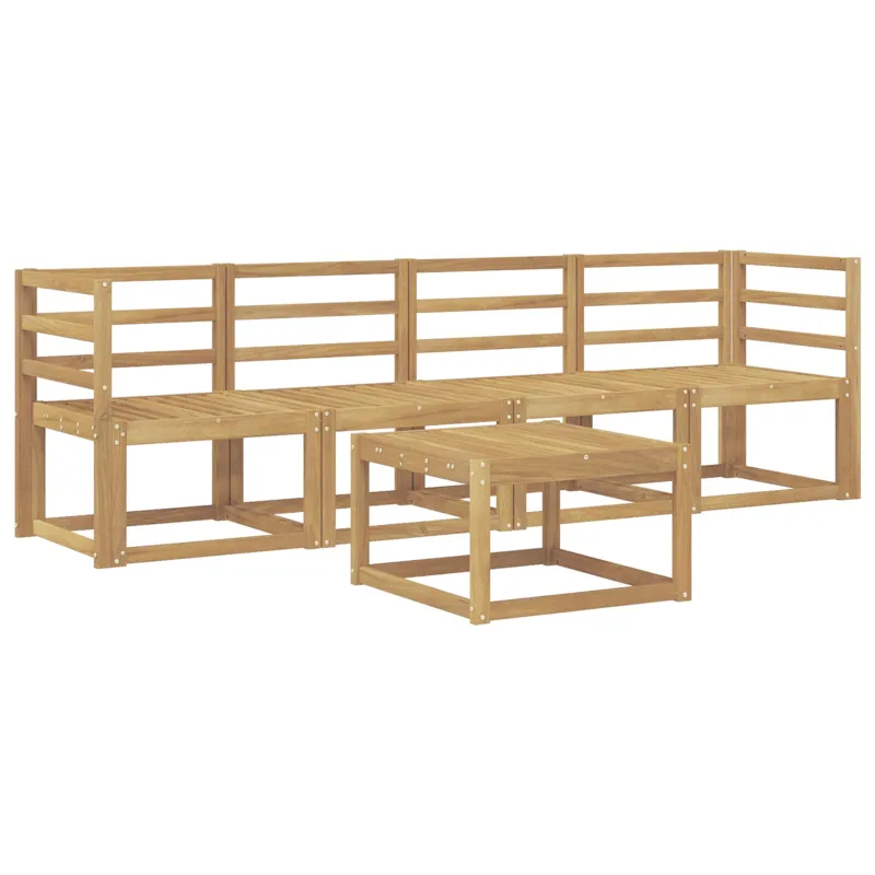 Lauko sofos komplektas 5 pcs Balta 59 x 59 x 37 cm