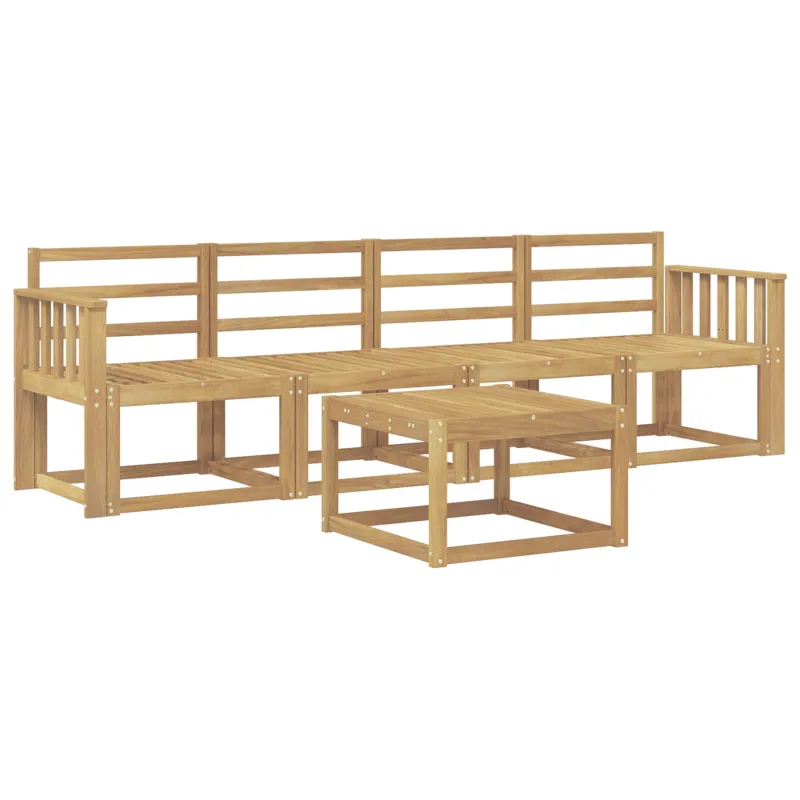 Lauko sofos komplektas 5 pcs Balta 59 x 59 x 37 cm