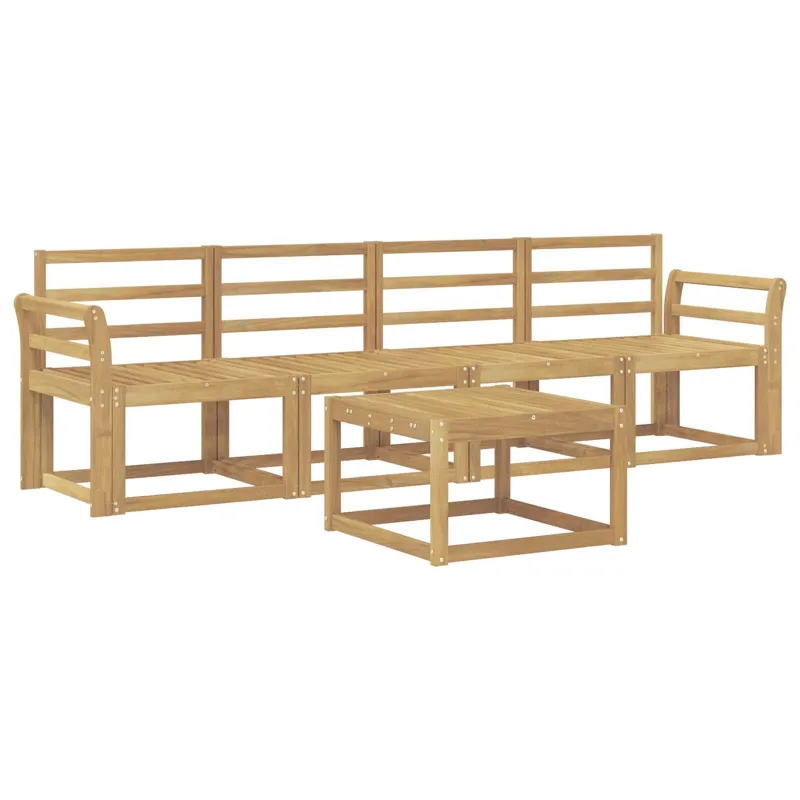 Lauko sofos komplektas 5 pcs Balta 59 x 59 x 37 cm