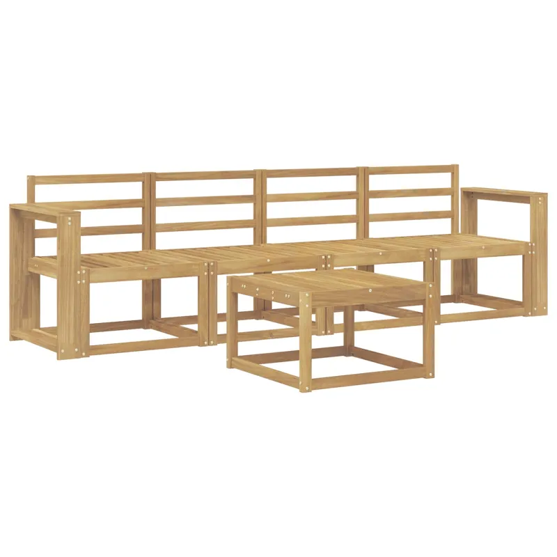 Lauko sofos komplektas 5 pcs Balta 59 x 59 x 37 cm