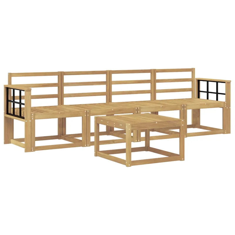 Lauko sofos komplektas 5 pcs Balta 59 x 59 x 37 cm