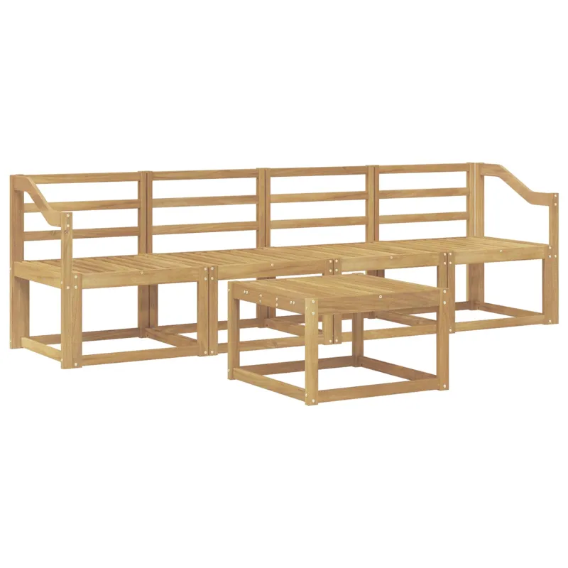 Lauko sofos komplektas 5 pcs Balta 59 x 59 x 37 cm