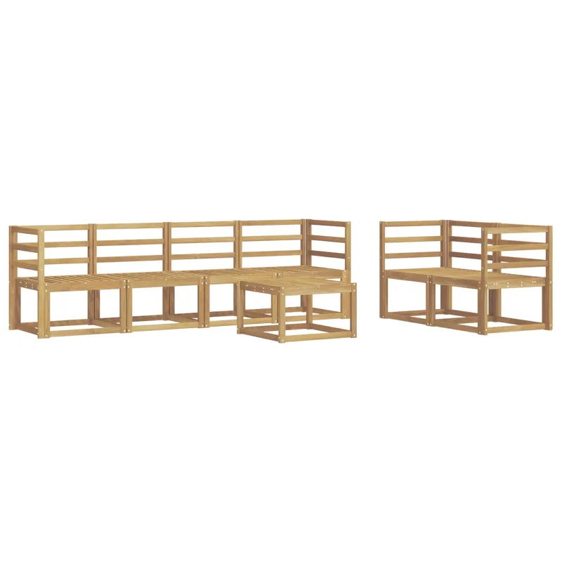 Lauko sofos komplektas 7 pcs Balta 59 x 59 x 37 cm