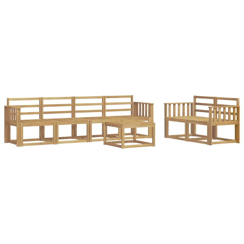 Lauko sofos komplektas 7 pcs Balta 59 x 59 x 37 cm