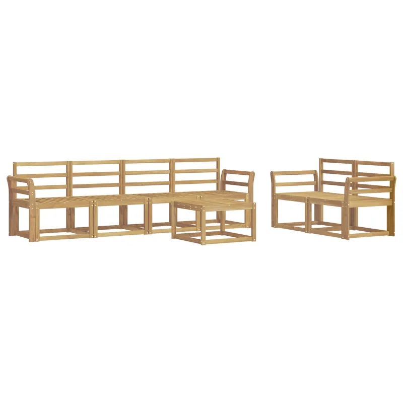 Lauko sofos komplektas 7 pcs Balta 59 x 59 x 37 cm