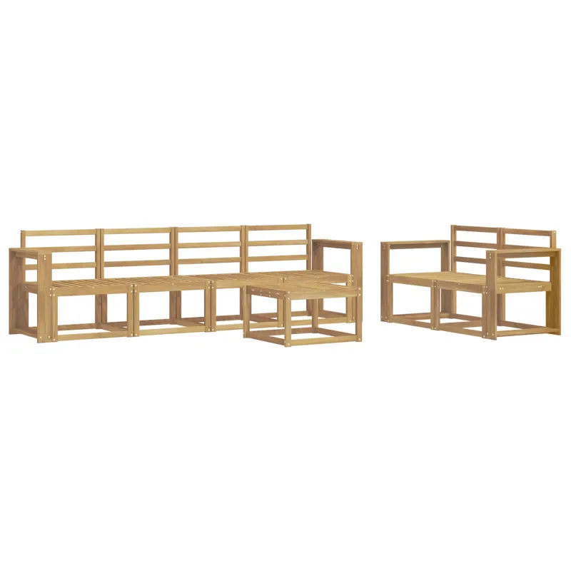 Lauko sofos komplektas 7 pcs Balta 59 x 59 x 37 cm