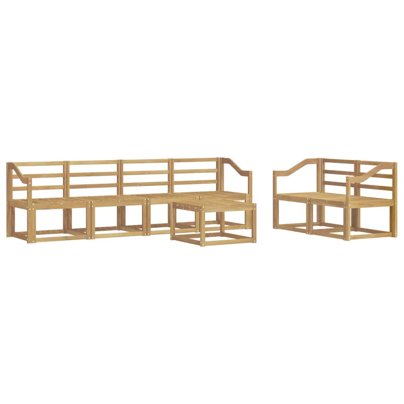 Lauko sofos komplektas 7 pcs Balta 59 x 59 x 37 cm