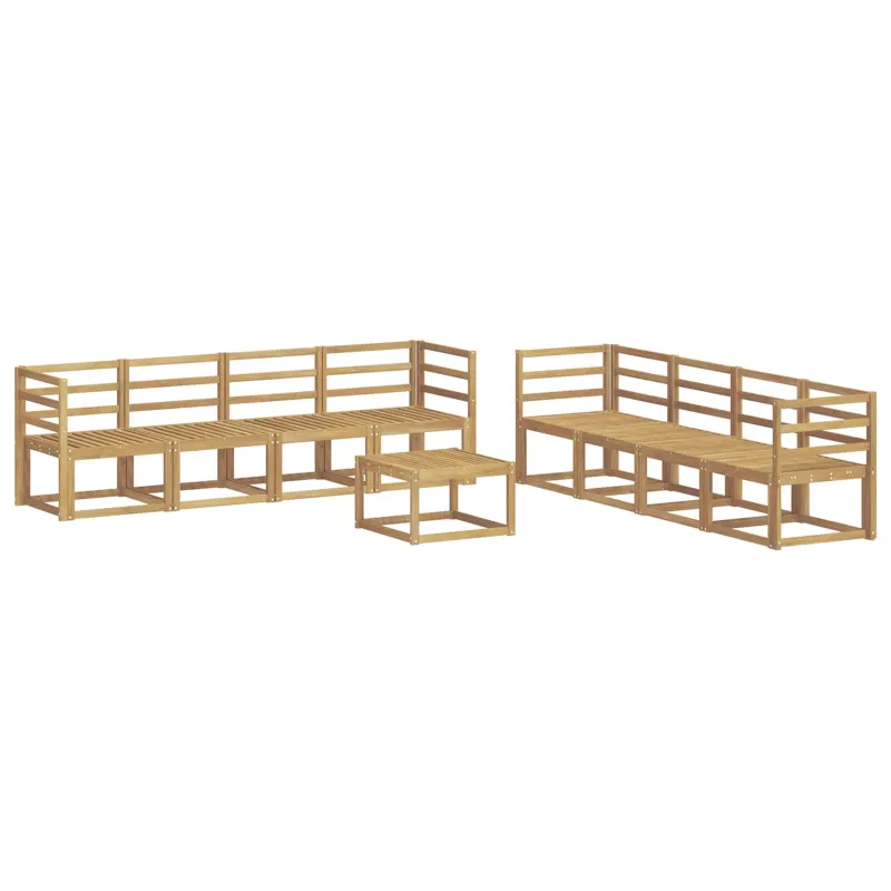 Lauko sofos komplektas 9 pcs Balta 59 x 59 x 37 cm