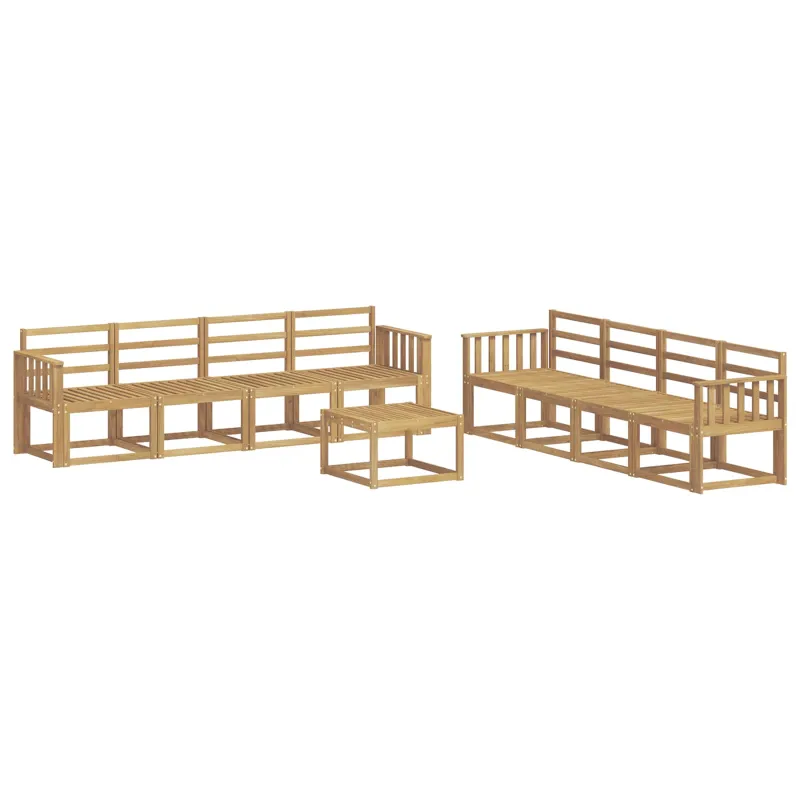 Lauko sofos komplektas 9 pcs Balta 59 x 59 x 37 cm