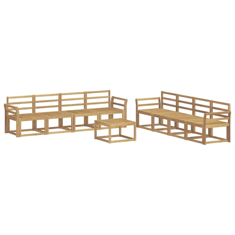 Lauko sofos komplektas 9 pcs Balta 59 x 59 x 37 cm