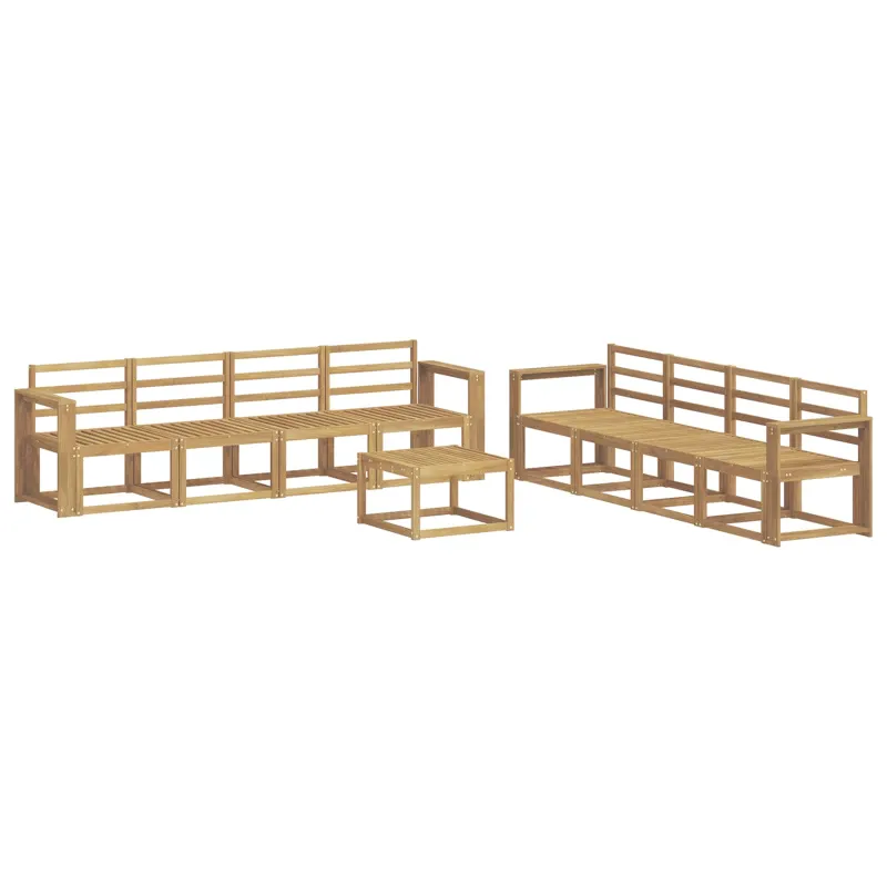 Lauko sofos komplektas 9 pcs Balta 59 x 59 x 37 cm