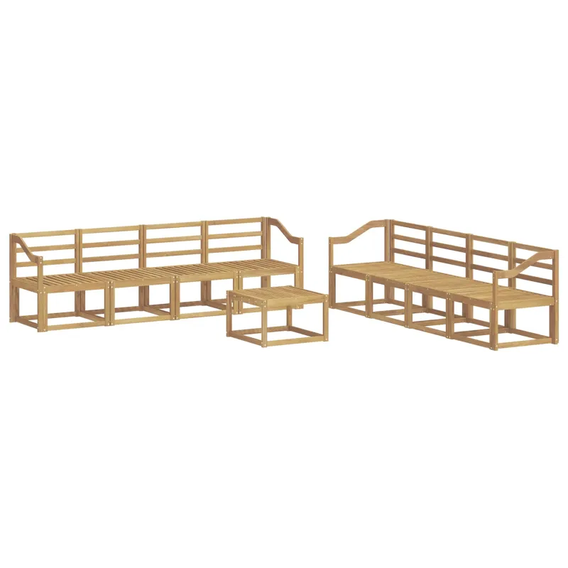 Lauko sofos komplektas 9 pcs Balta 59 x 59 x 37 cm