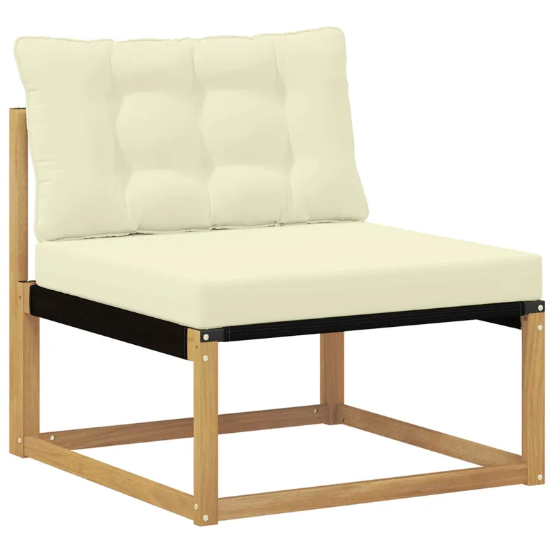 Lauko sofos komplektas 8 pcs Balta ir kreminė
