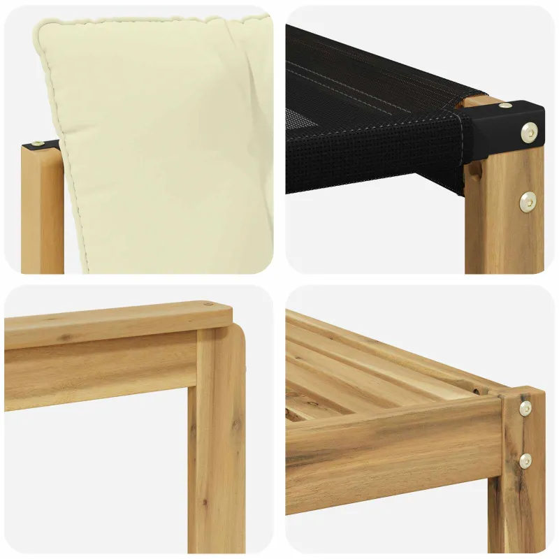 Lauko sofos komplektas 8 pcs Balta ir kreminė