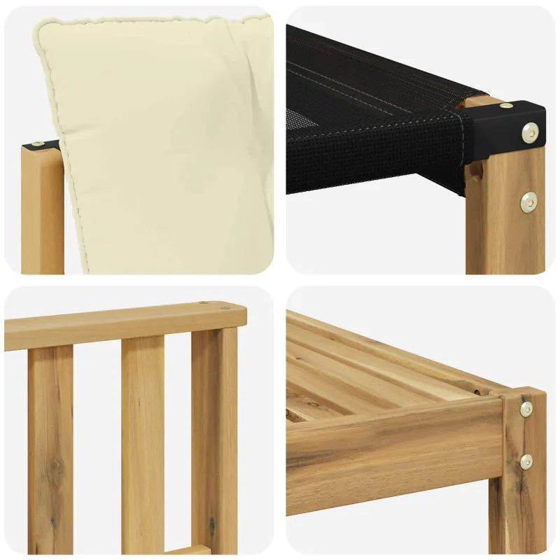 Lauko sofos komplektas 8 pcs Balta ir kreminė