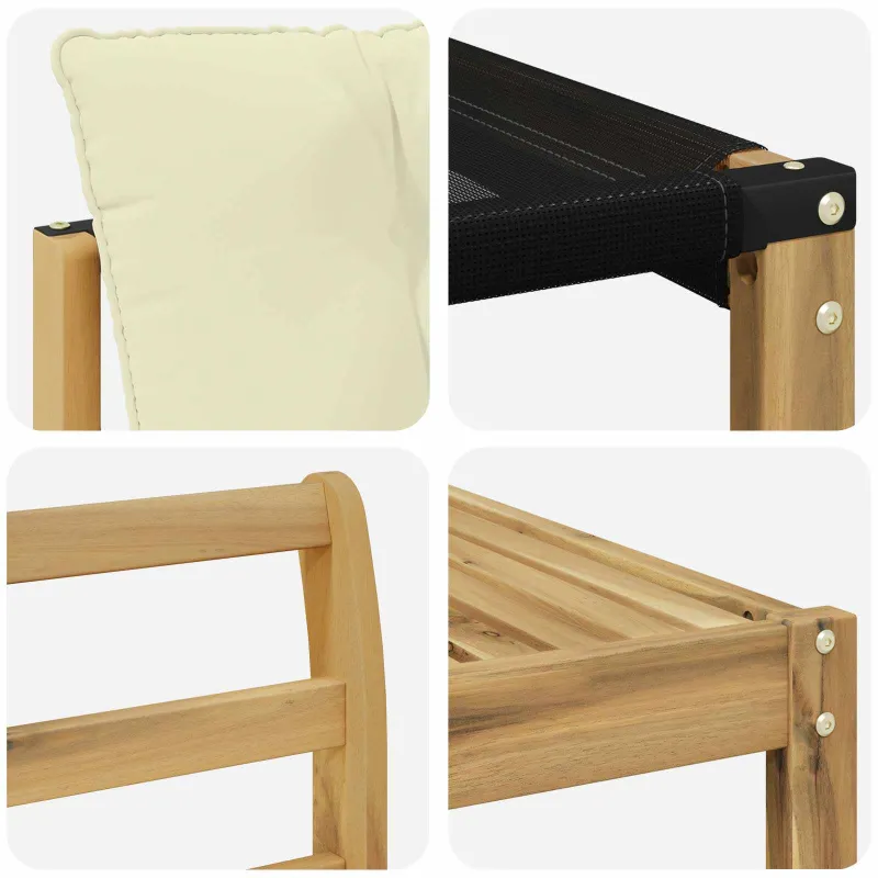 Lauko sofos komplektas 8 pcs Balta ir kreminė