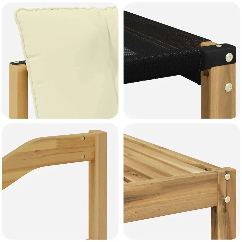Lauko sofos komplektas 8 pcs Balta ir kreminė