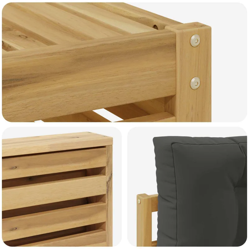 Lauko sofos komplektas 8 pcs Balta ir antracito