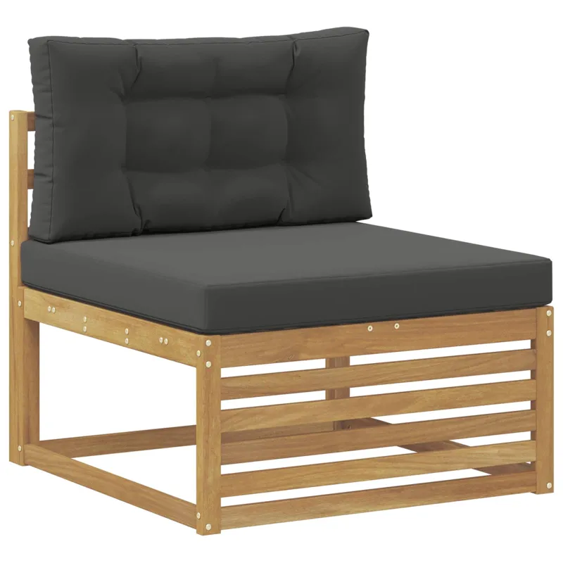 Lauko sofos komplektas 4 pcs Balta ir antracito