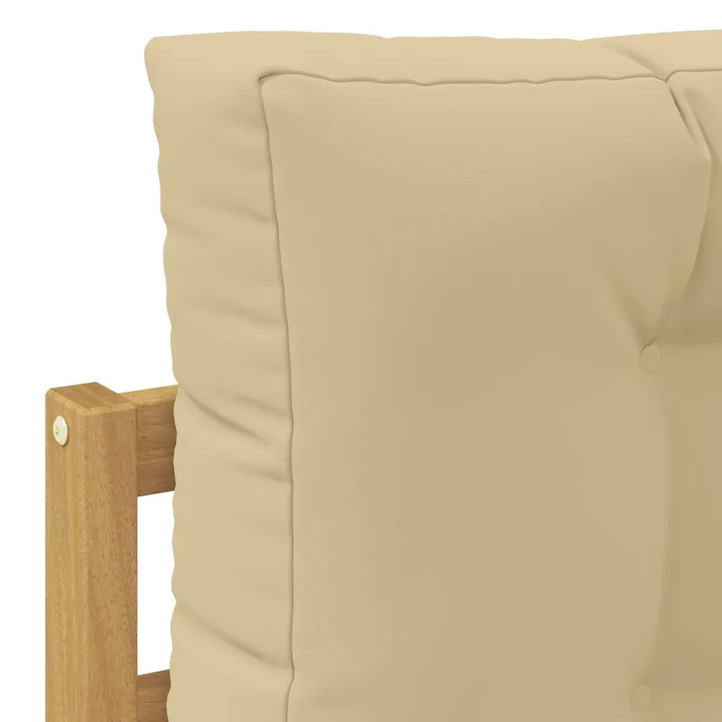 Lauko sofos komplektas 5 pcs Balta ir kreminė