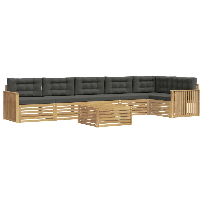 Lauko sofos komplektas 7 pcs Balta ir antracito 79 x 79 x 37 cm