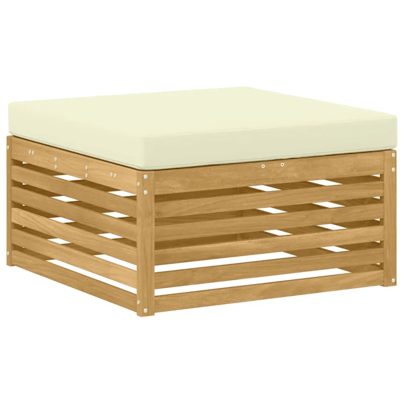 Lauko sofos komplektas 6 pcs Balta ir kreminė