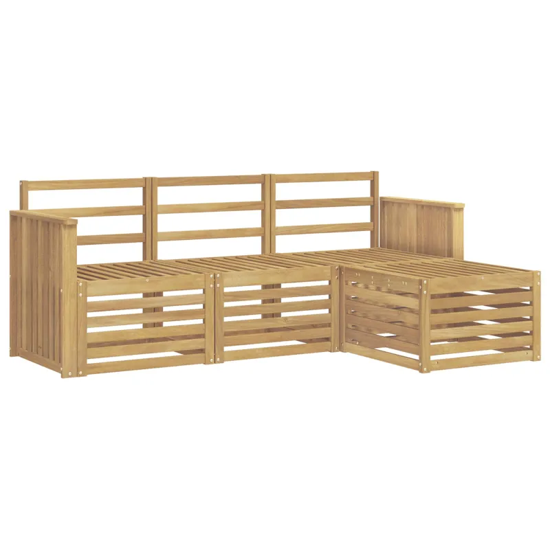 Lauko sofos komplektas 4 pcs Balta 189,5 x 122,5 x 73 cm