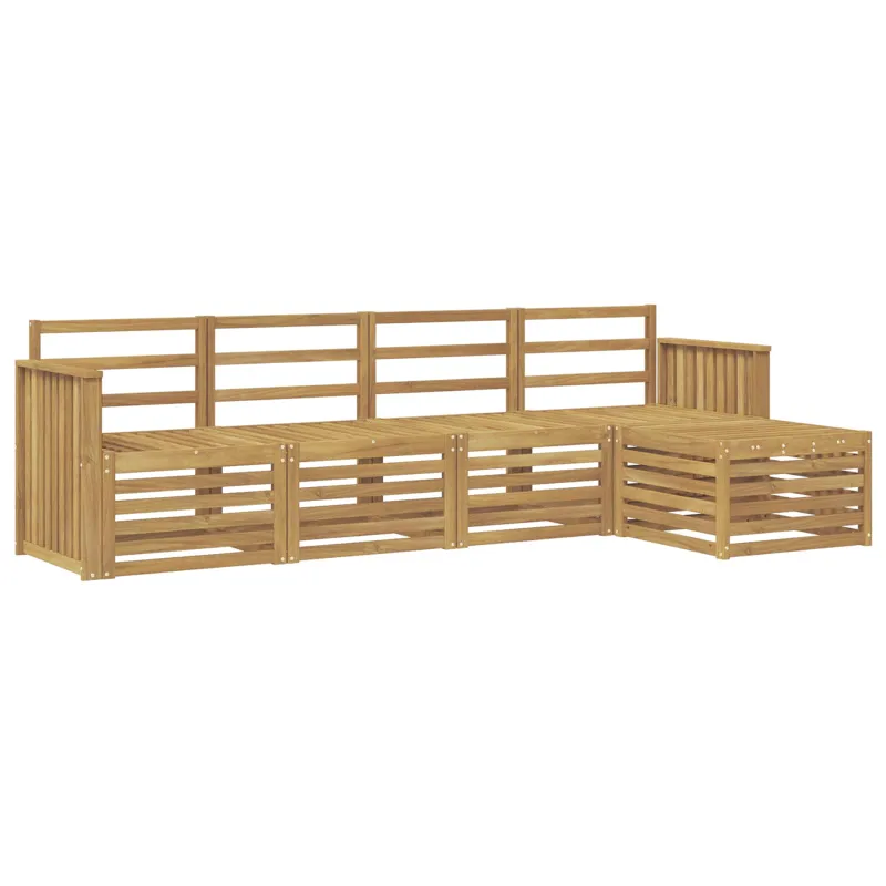Lauko sofos komplektas 5 pcs Balta 249 x 122,5 x 73 cm