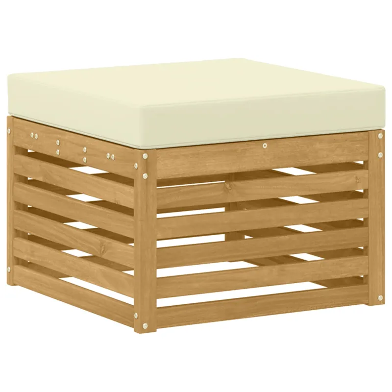 Lauko sofos komplektas 5 pcs Balta ir kreminė
