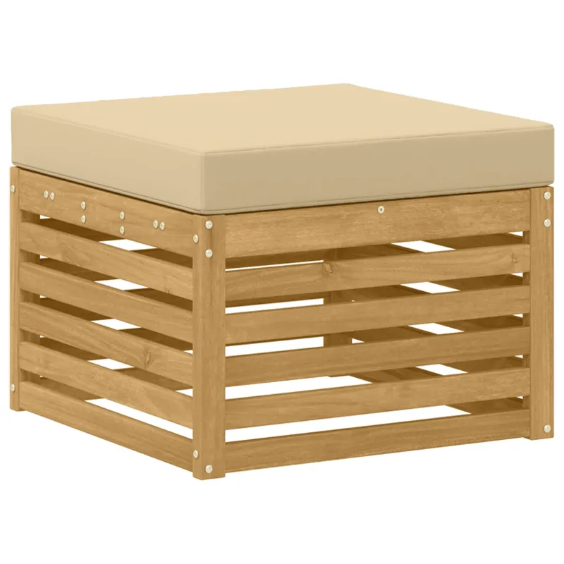 Lauko sofos komplektas 5 pcs Balta ir kreminė