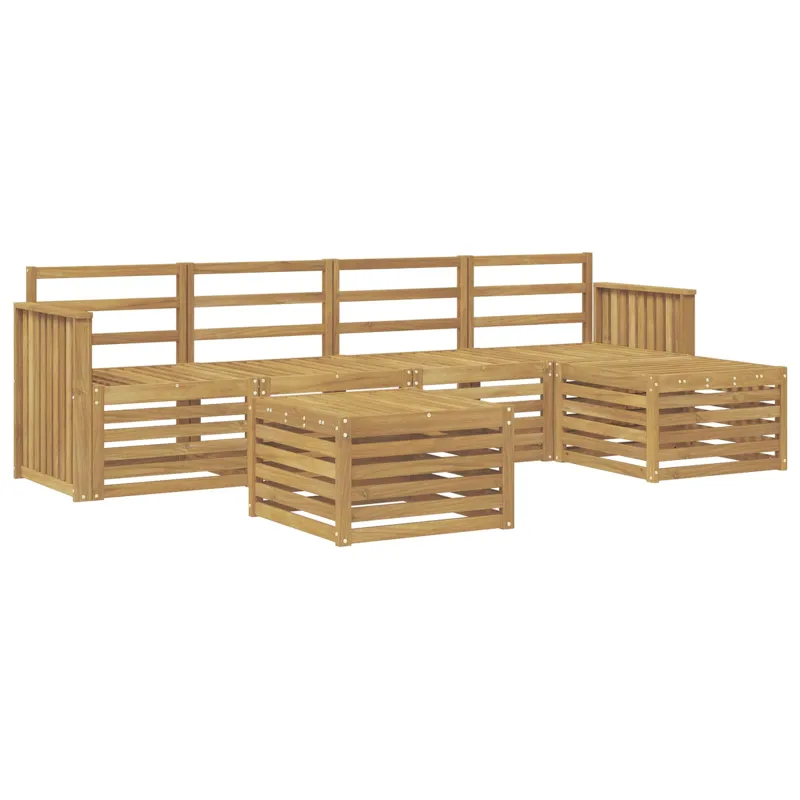 Lauko sofos komplektas 6 pcs Balta 59 x 59 x 37 cm