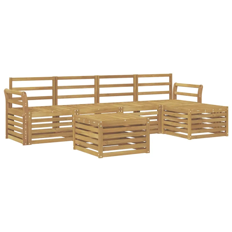 Lauko sofos komplektas 6 pcs Balta 59 x 59 x 37 cm
