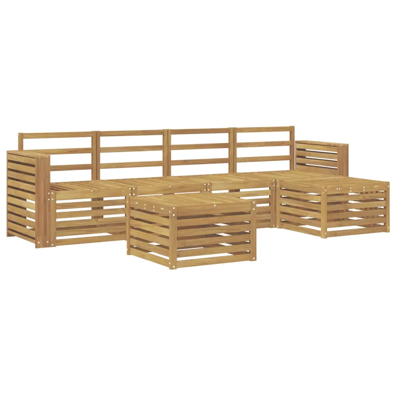 Lauko sofos komplektas 6 pcs Balta 59 x 59 x 37 cm