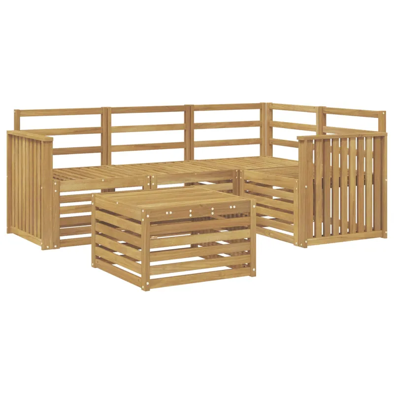 Lauko sofos komplektas 5 pcs Balta 59 x 59 x 37 cm