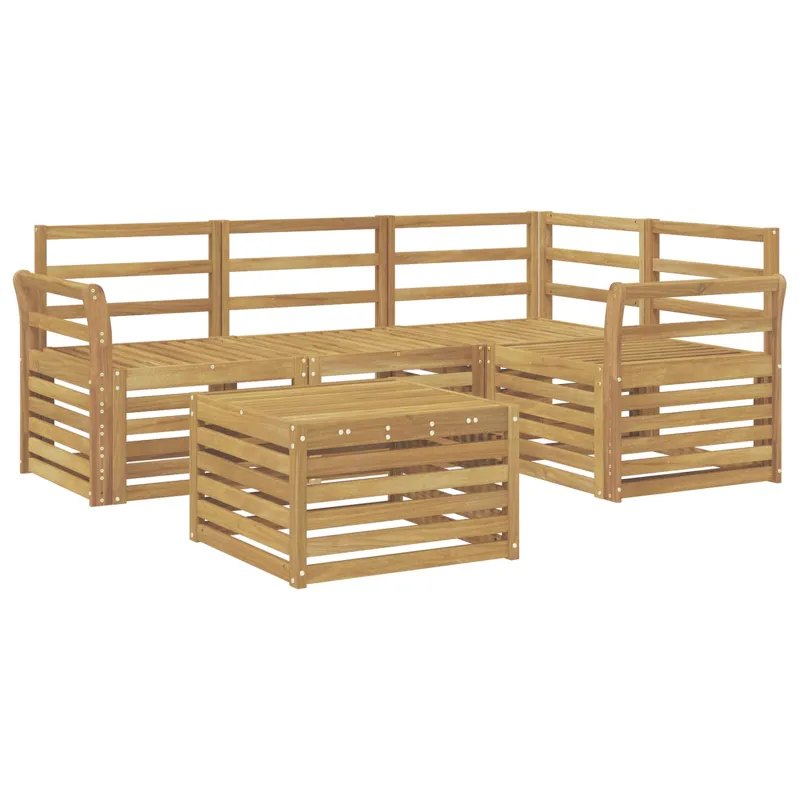 Lauko sofos komplektas 5 pcs Balta 59 x 59 x 37 cm