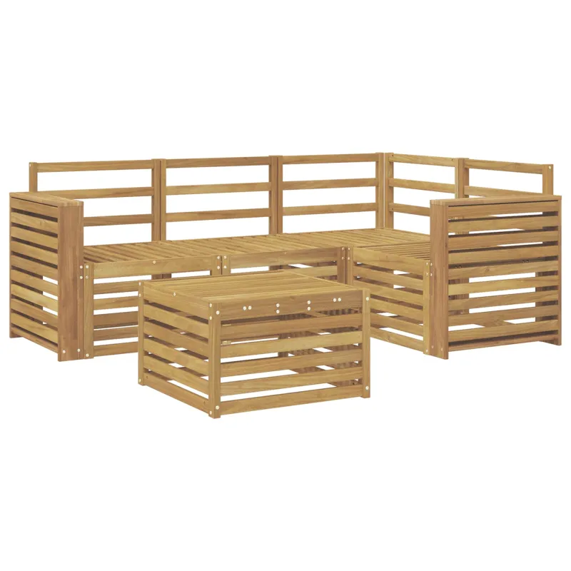 Lauko sofos komplektas 5 pcs Balta 59 x 59 x 37 cm
