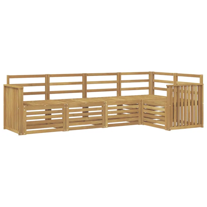 Lauko sofos komplektas 5 pcs Balta 247 x 128,5 x 73 cm