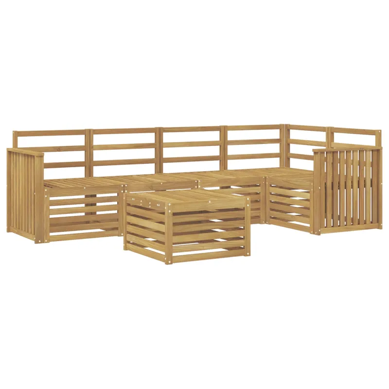 Lauko sofos komplektas 6 pcs Balta 59 x 59 x 37 cm