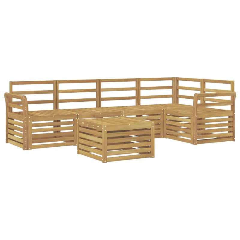 Lauko sofos komplektas 6 pcs Balta 59 x 59 x 37 cm
